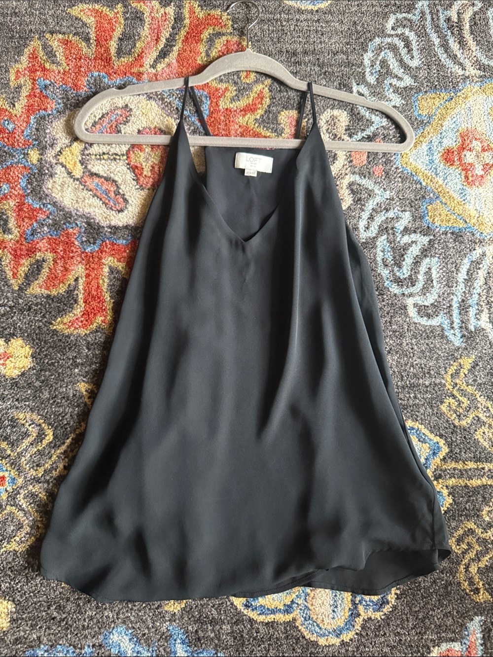 LOFT Black V-Neck Spaghetti Strap Cami